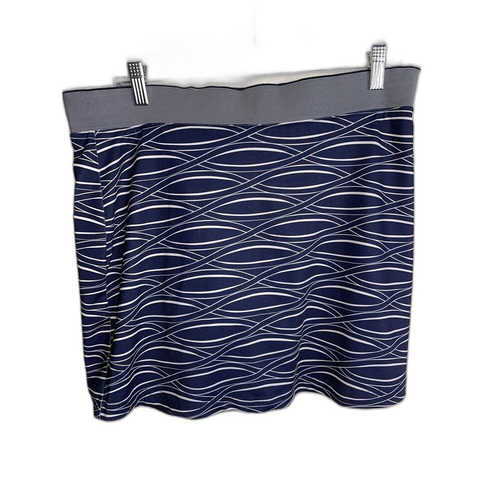 Tommy Armour Dri-Logic Golf Women Sz M Blue/White Club Tennis Skort Skirt